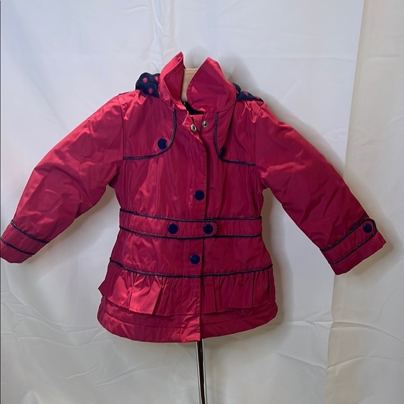 London Fog Other - London Fog Pink and Blue fleece lined Jacket with Belted Waist